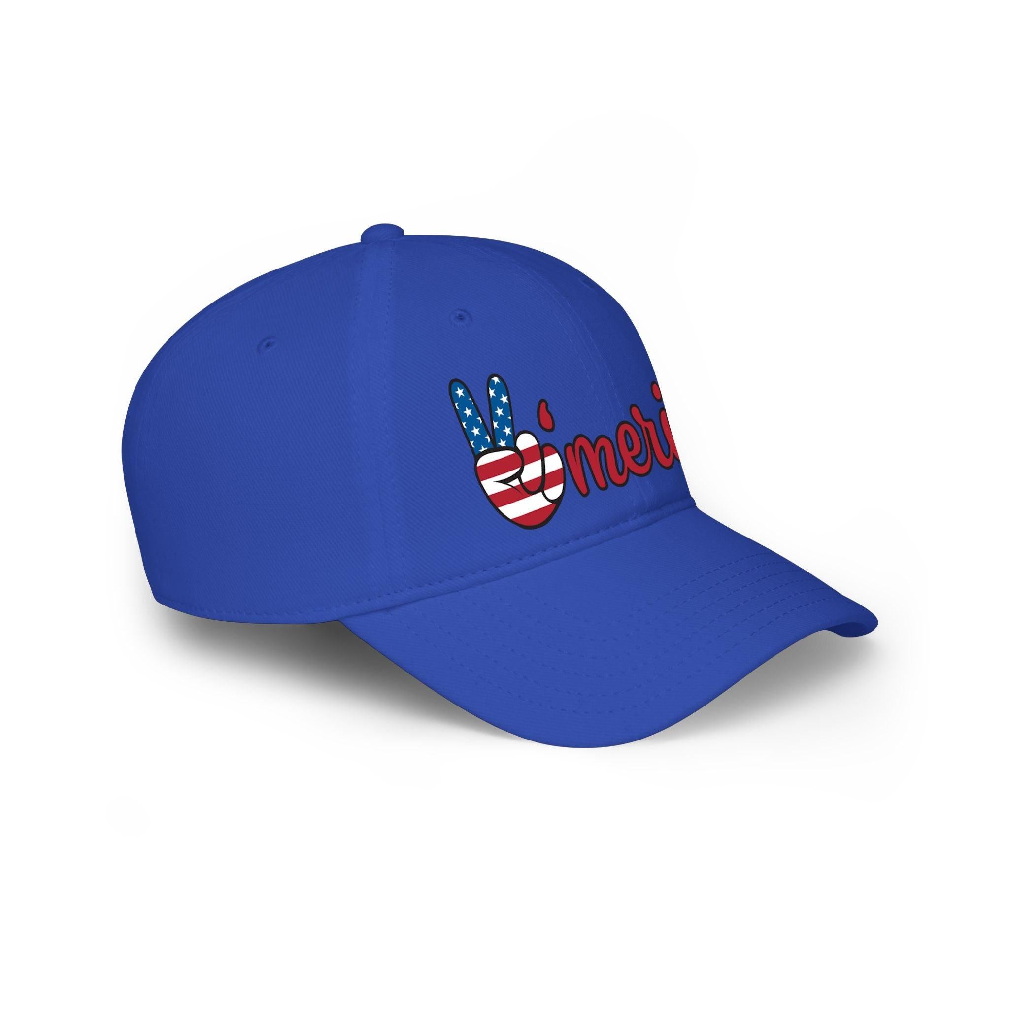 Merica peace sign patriotic baseball cap