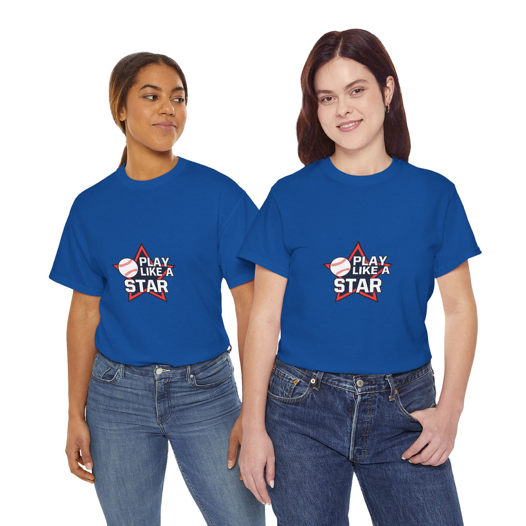 Play Like a Star Baseball Tee — Kids & Youth Sports Shirt