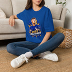Soccer Player Graphic T-Shirt — 'England Legend' Blue Splash Design
