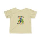 Happy 1st Birthday Infant Tee — Colorful Dino First Birthday Shirt