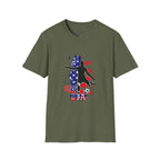 USA Soccer Player Silhouette T-Shirt — American Flag Soccer 2026 Fan Tee