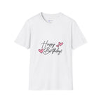 Birthday T-Shirt — "Happy Birthday" Heart Graphic