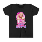 Youth Tee — "Barbie Happy Birthday" Pink Birthday Graphic Shirt