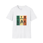 Gym Retro Blocks T‑Shirt — Vintage Fitness Silhouette Tee