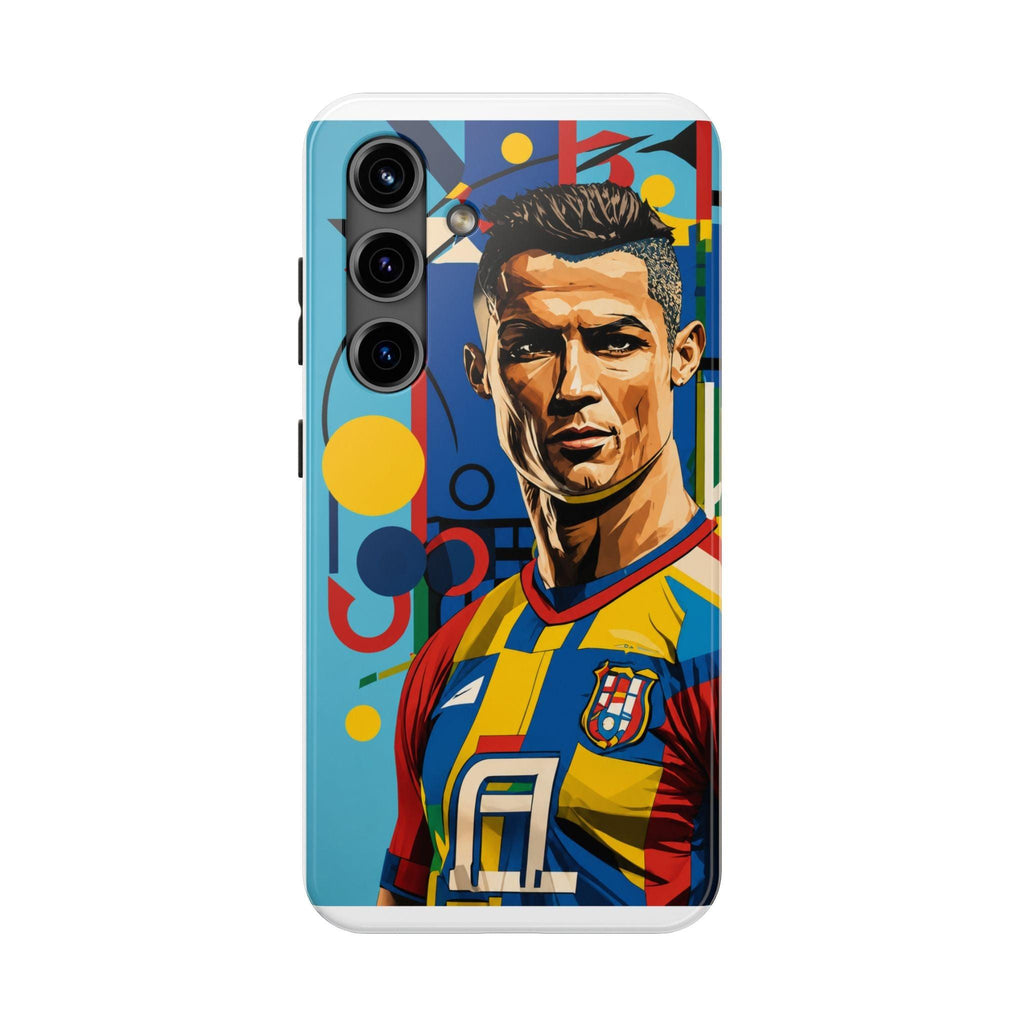 Portugal  legend Pop Art Tough Phone Case — Colorful Soccer Legend Protective Cover.