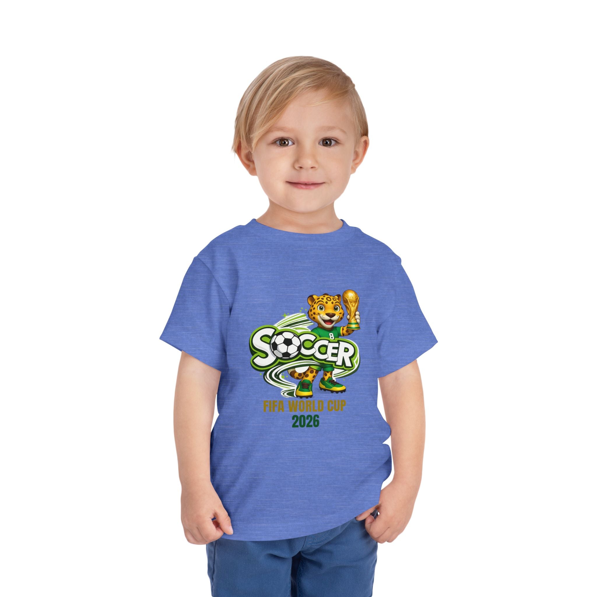 Soccer cup 2026 Toddler Soccer Tee — Cute Tiger Mascot Trophy Design