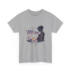 Mom Silhouette Sunset T-Shirt — "Super Mom" Graphic Tee for Mother's Day.