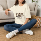 Cat Mom Leopard Print T-Shirt — Cute Graphic Tee for Cat Lovers