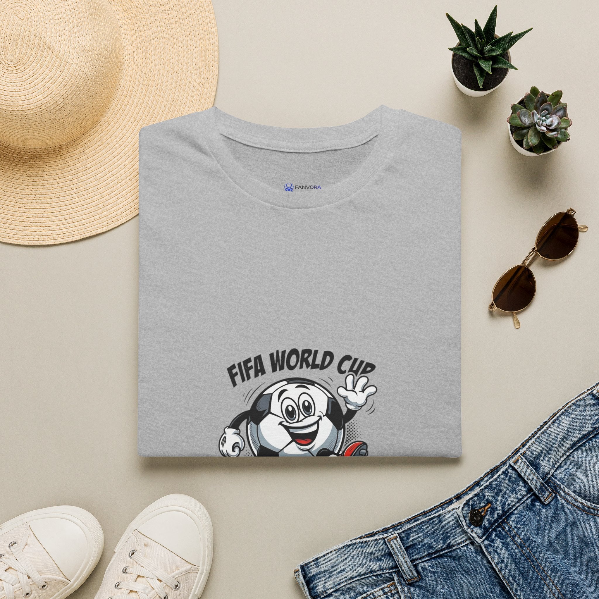 SPORTS comic style Cartoon Mascot T-Shirt — Championship Soccer Tee
