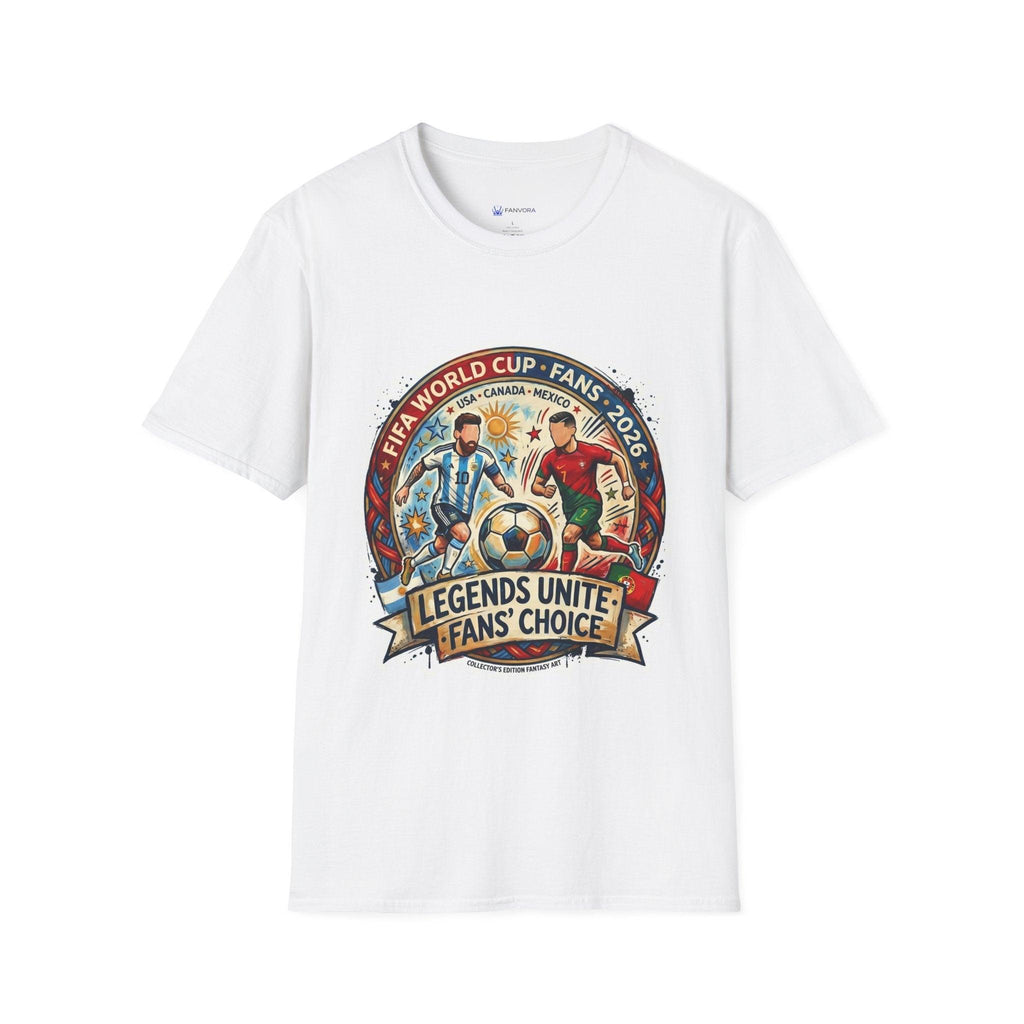 Unisex - Legends Unite Fans’ Choice World Cup T-Shirt — “Survival Pack: Chips & Hope”.