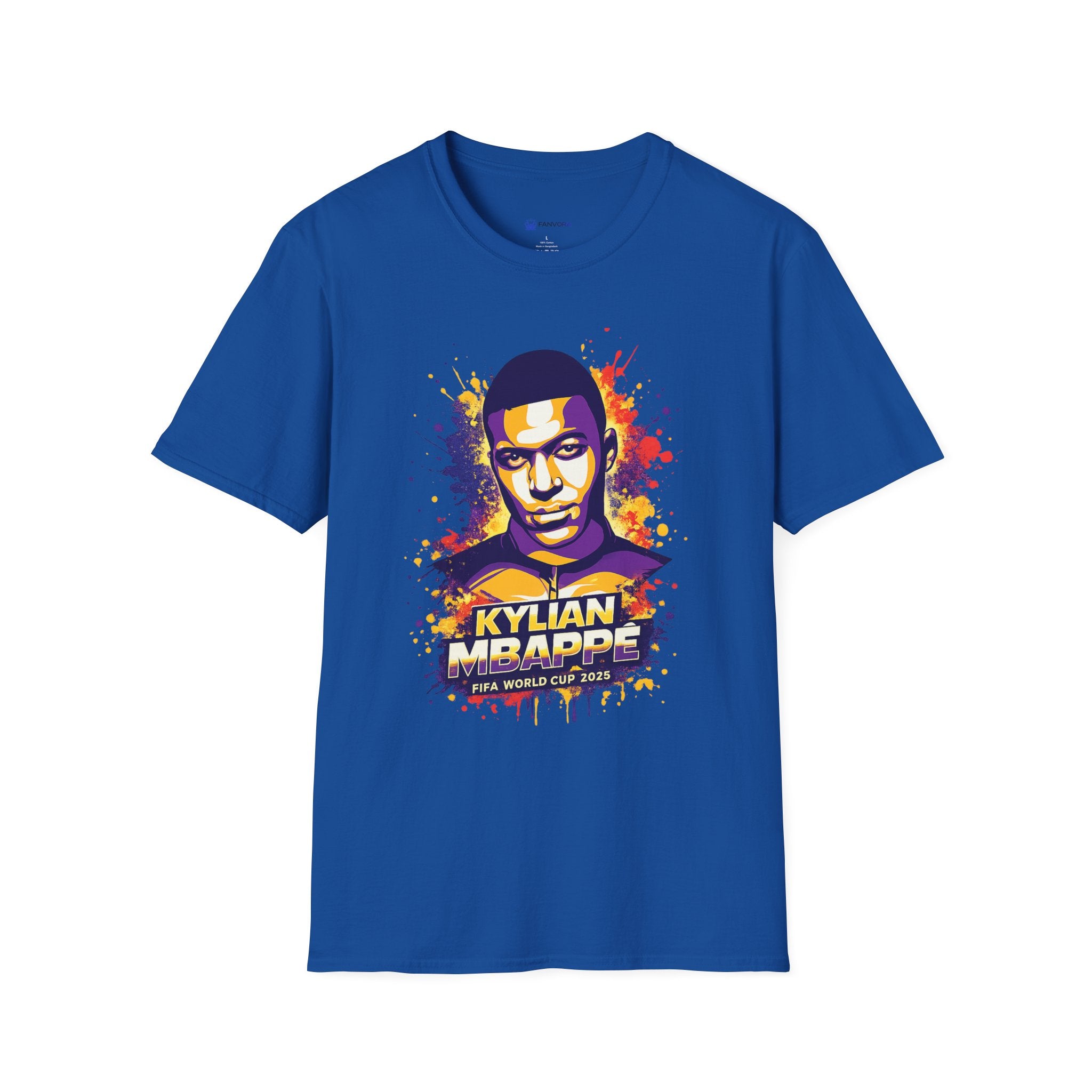 France legend Graphic T-Shirt — Vibrant Splash Portrait Soccer Fan Tee