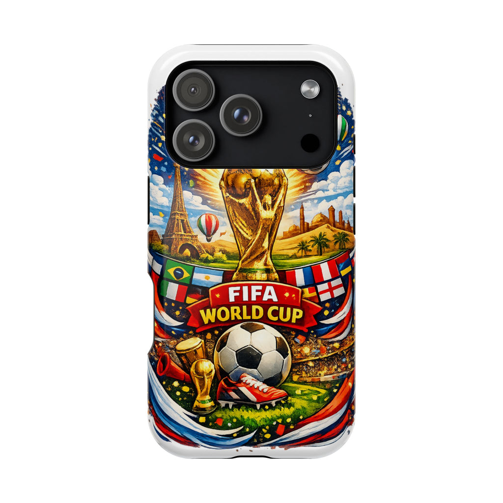 Soccer Magnetic Impact-Resistant Phone Case — FIFA Trophy Design