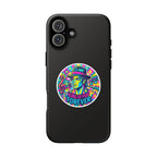 Matte Black iPhone Tough Cases 12 to 17 Pro Max  — "King of Pop Forever" Retro Pop Art Phone Case