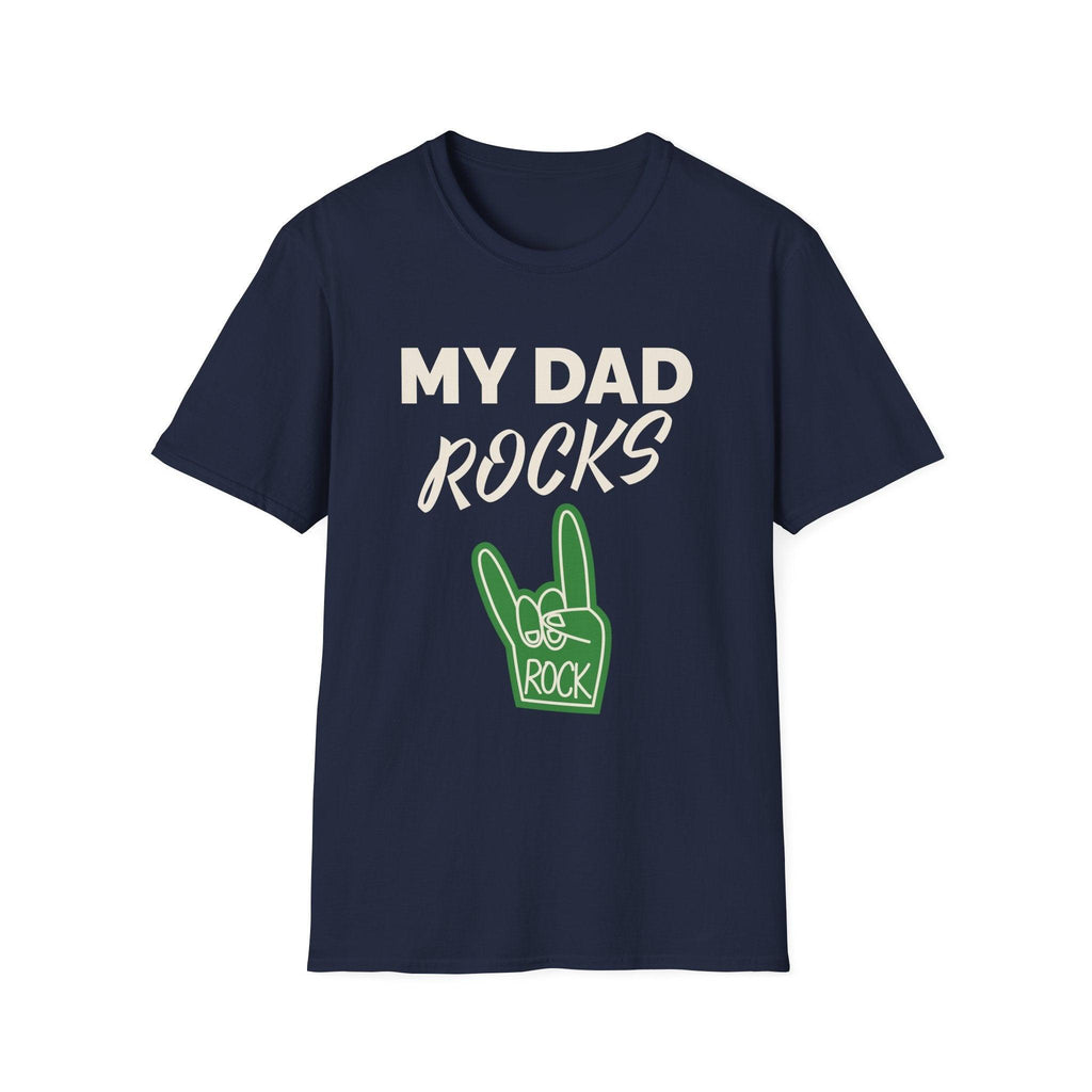 Neon rock hand dad graphic tee