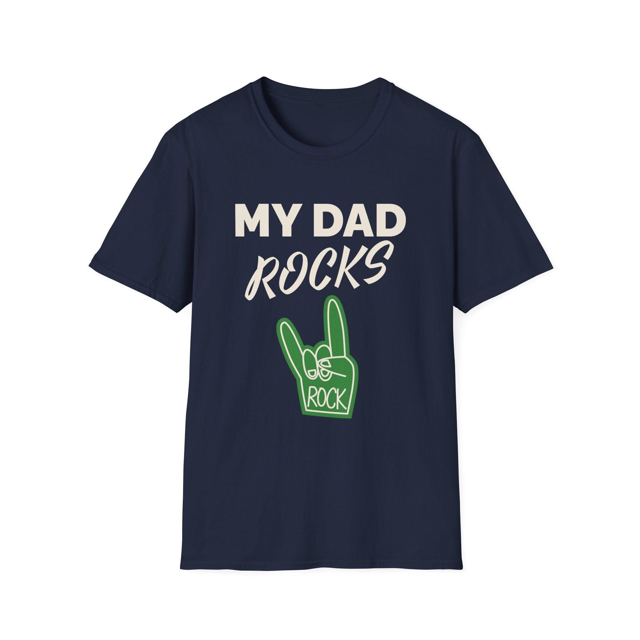 Neon rock hand dad graphic tee