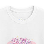 Kids 9th Birthday T‑Shirt - 'It's My 9th Birthday' Pink Heart Graphic Tee