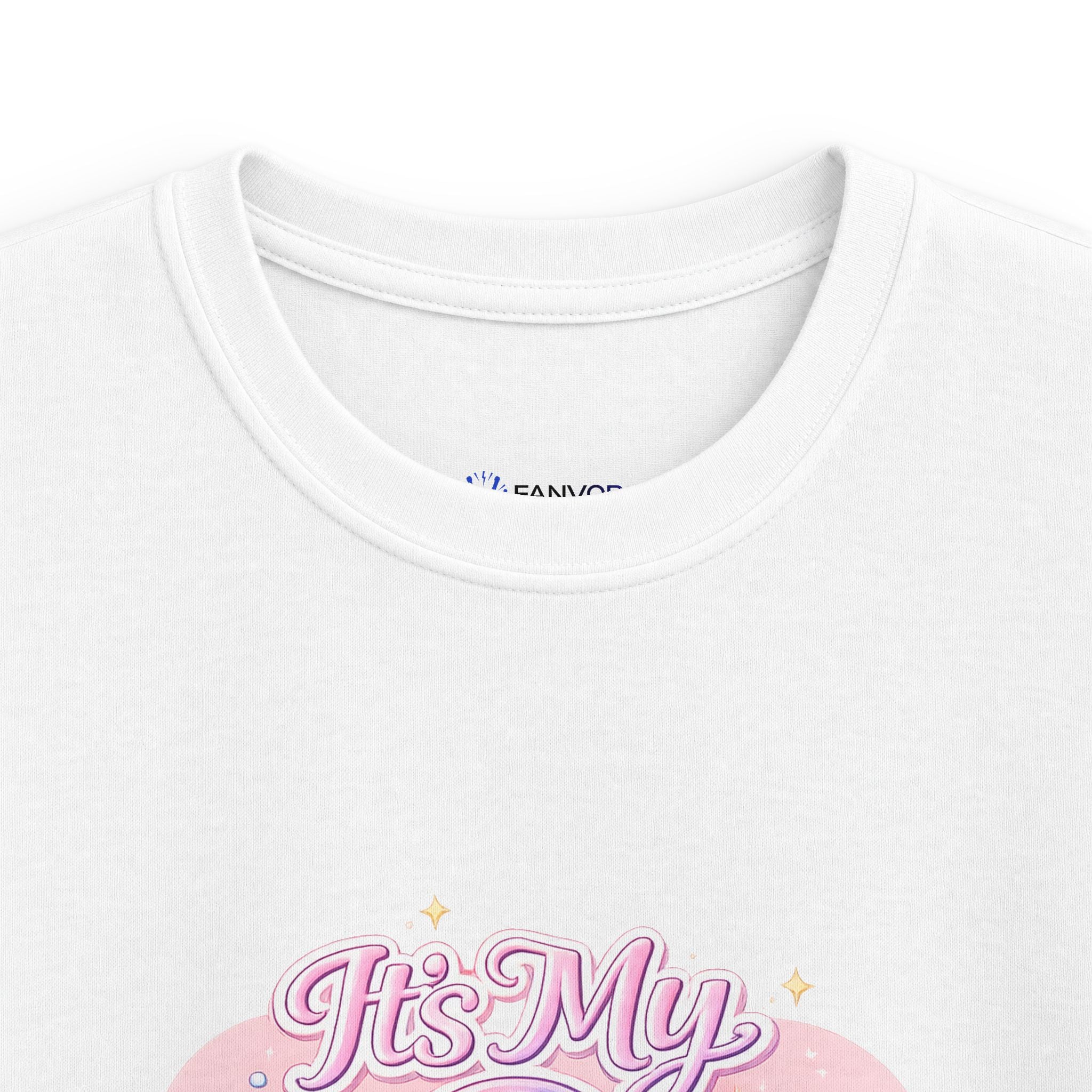 Kids 9th Birthday T‑Shirt - 'It's My 9th Birthday' Pink Heart Graphic Tee