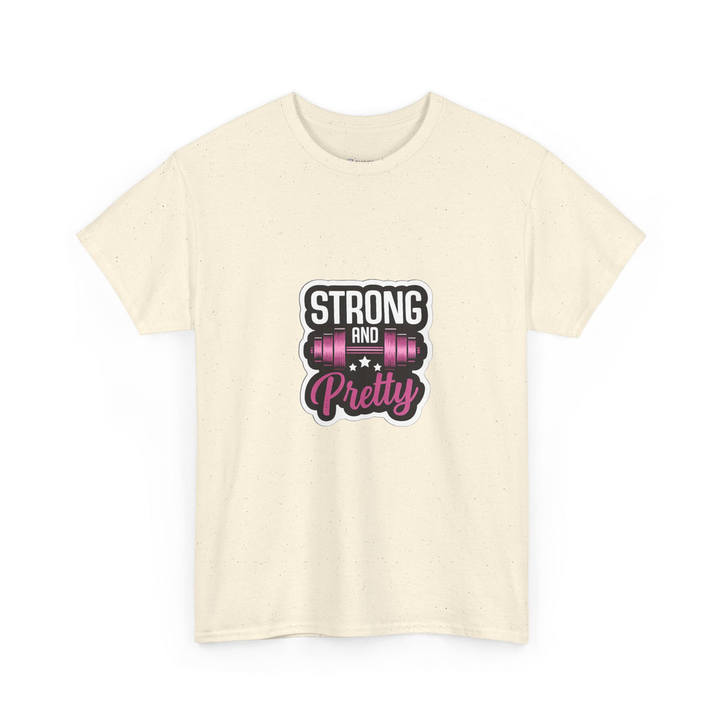Strong and Pretty Tee — 'Strong and Pretty' Fitness Graphic T-Shirt