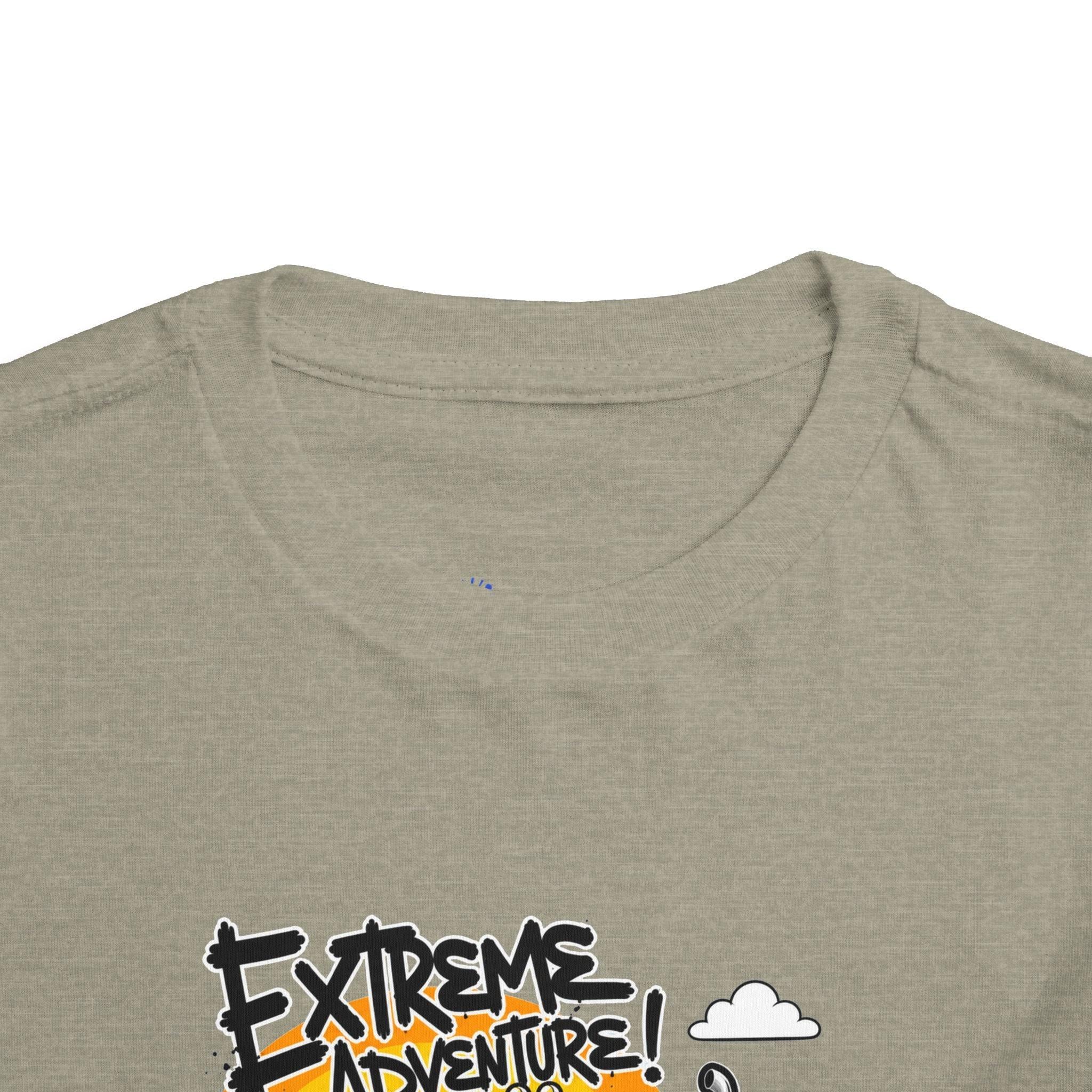 Toddler Tee - "Extreme Adventure 4x4 Off Road" Blue Monster Truck.