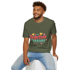 T-Shirt — "Together Forever" Cute Heart Couple Graphic Tee