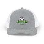 Soccer Dad Trucker cap– Embroidered Ball Design Snapback Cap.