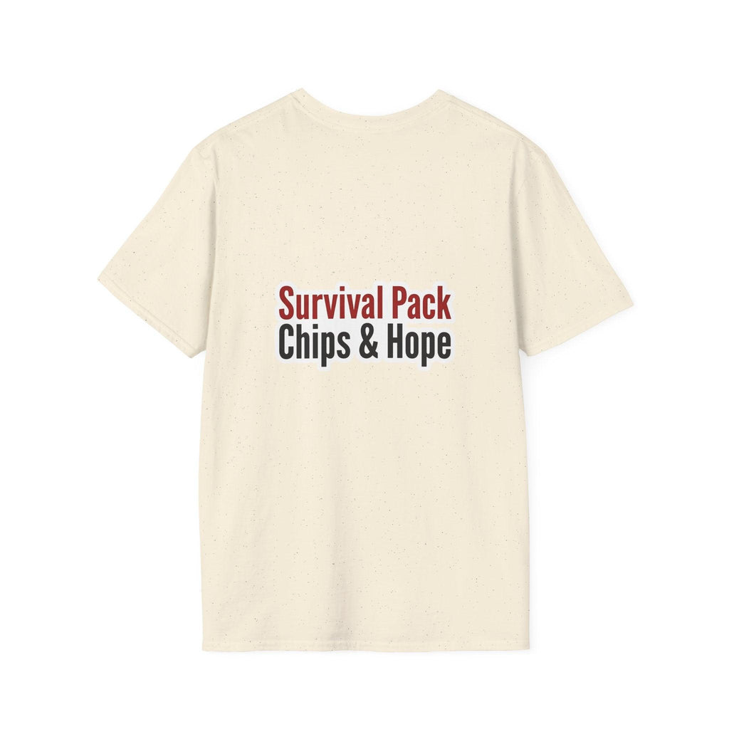 Unisex - Legends Unite Fans’ Choice World Cup T-Shirt — “Survival Pack: Chips & Hope”.