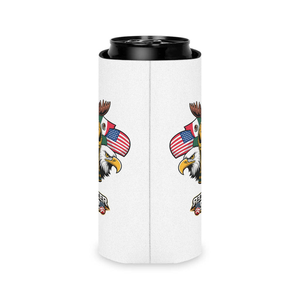 Mascot Can Cooler – Flags & Trophy Beer Koozie