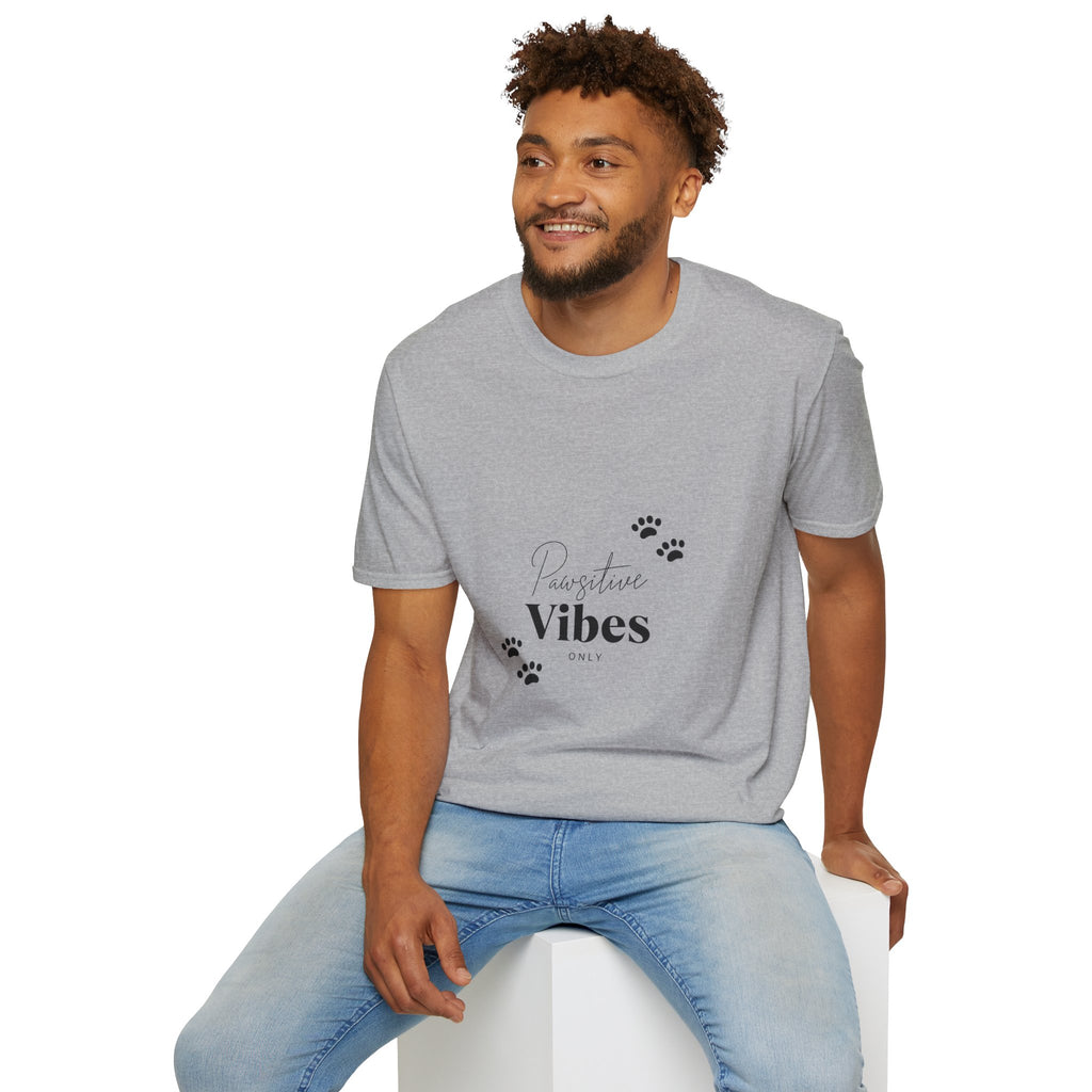 Pawsitive Vibes T-Shirt — Cute Paw Print Pet Lover Tee