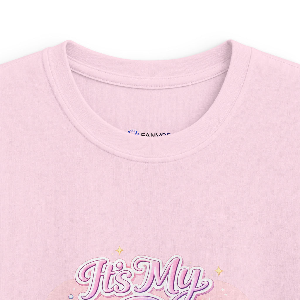 Kids 9th Birthday T‑Shirt - 'It's My 9th Birthday' Pink Heart Graphic Tee