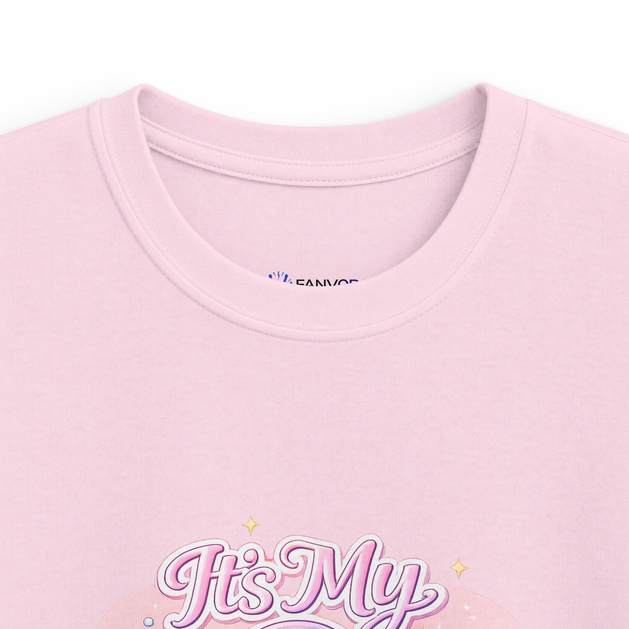 Kids 9th Birthday T‑Shirt - 'It's My 9th Birthday' Pink Heart Graphic Tee