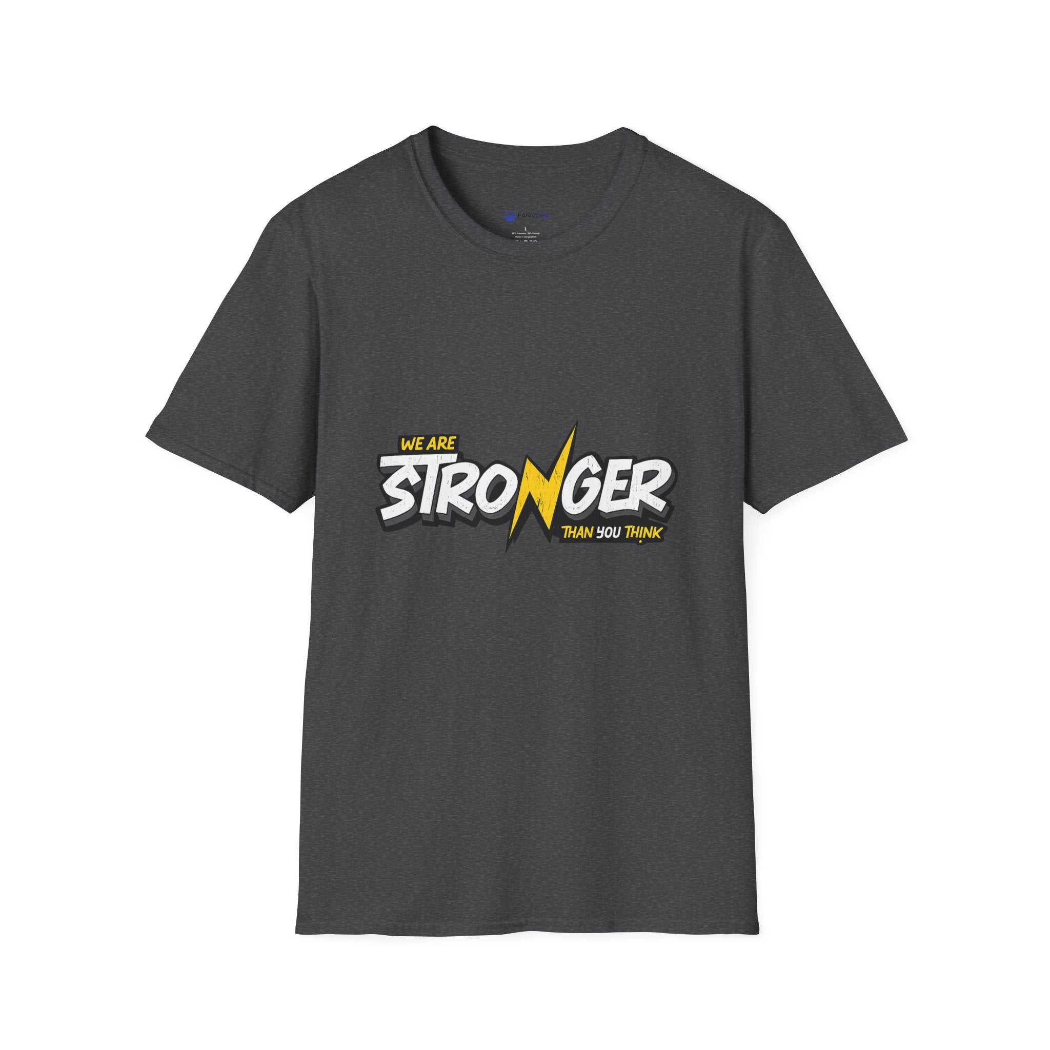 We Are Stronger Lightning Tee — Inspirational Graphic T-Shirt