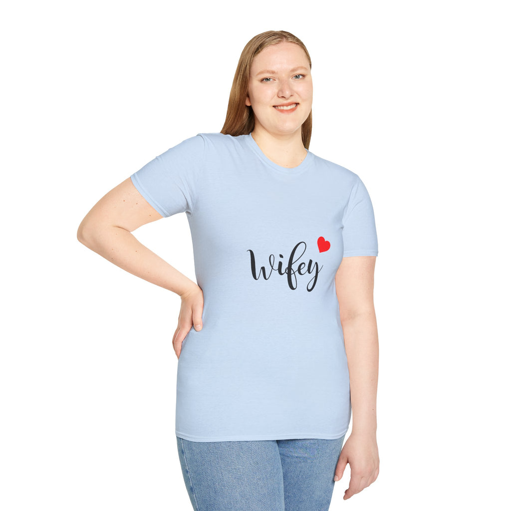 Wifey T-Shirt with Red Heart – Cute Bride & Newlywed Gift Tee