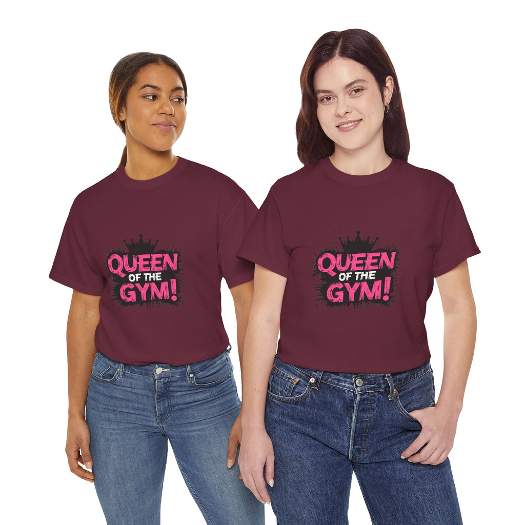Queen of the Gym T-Shirt — Pink Crown Fitness Tee