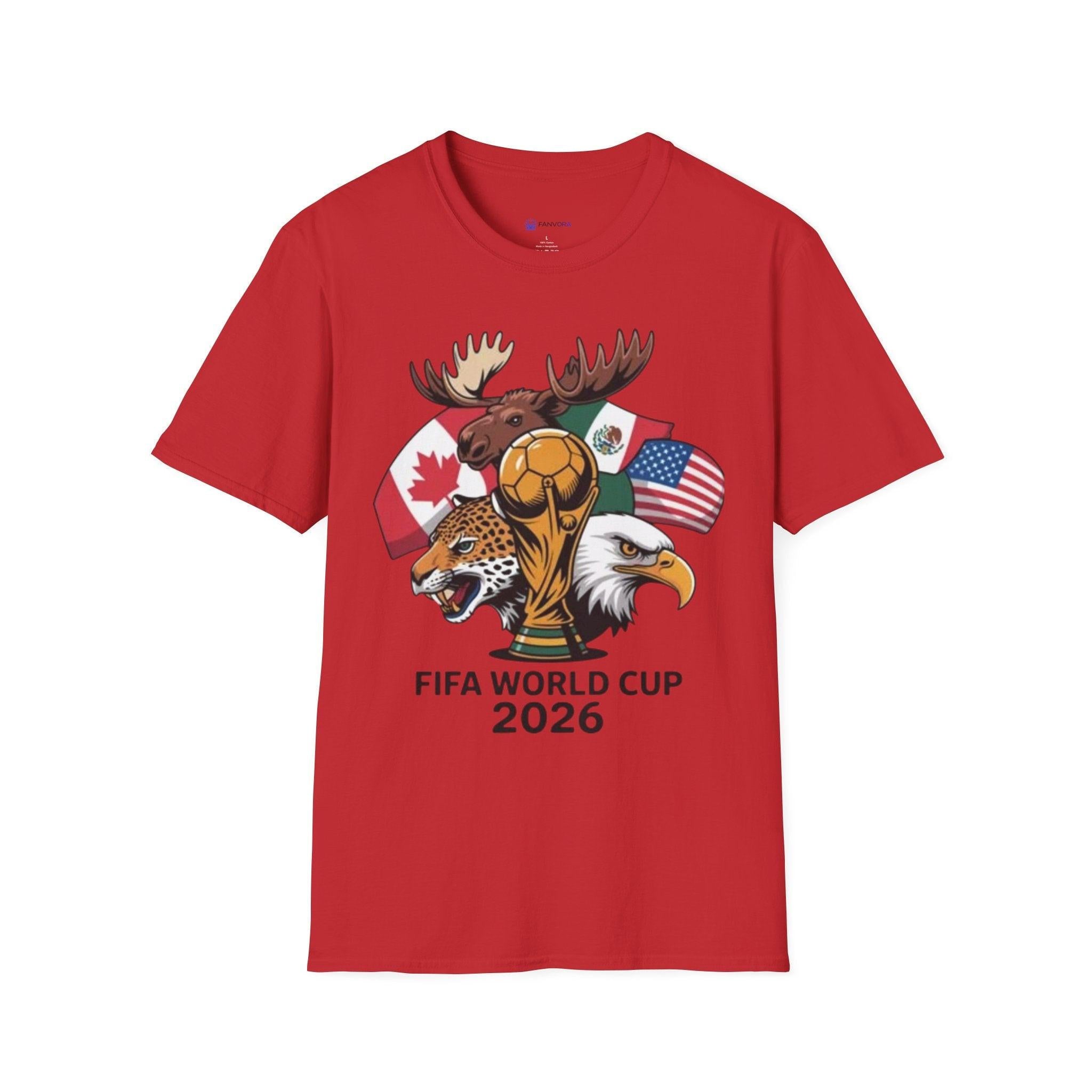 World Cup 2026 T-Shirt – USA, Canada & Mexico Soccer.