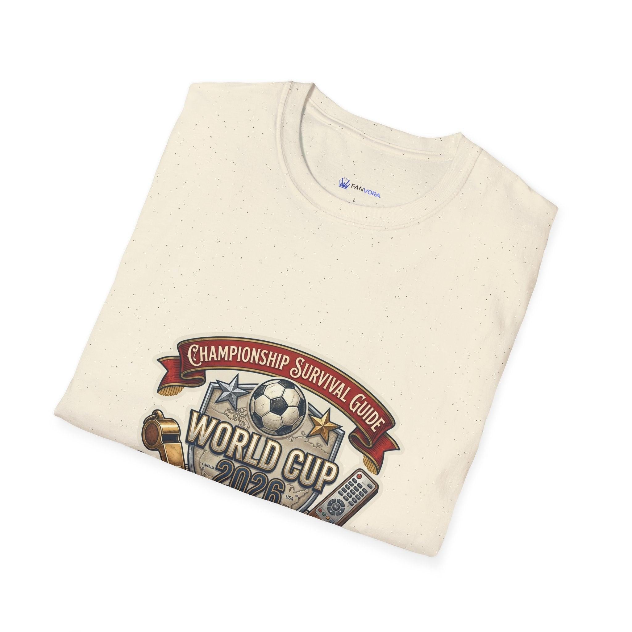 Unisex - World Cup Survival Guide T-Shirt — "The Essential Kit" Soccer Fan Tee.