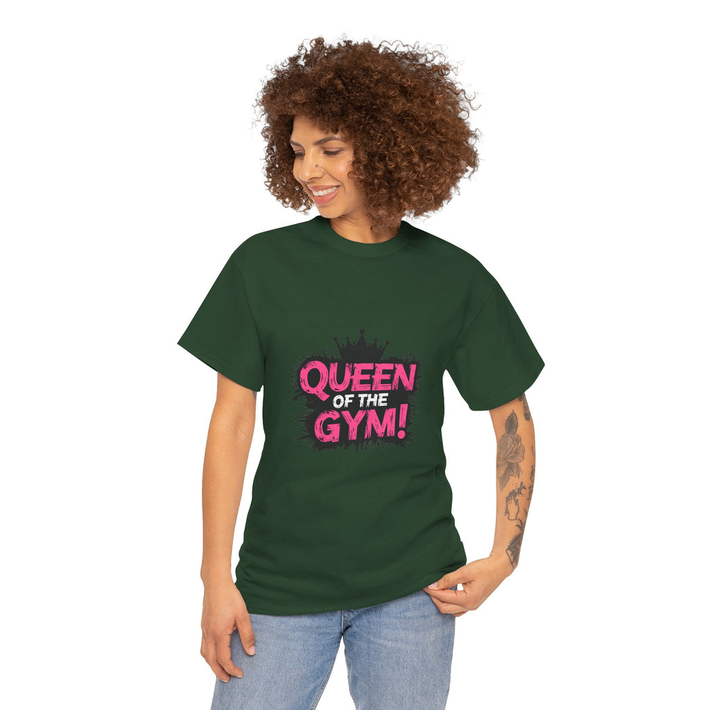 Queen of the Gym T-Shirt — Pink Crown Fitness Tee