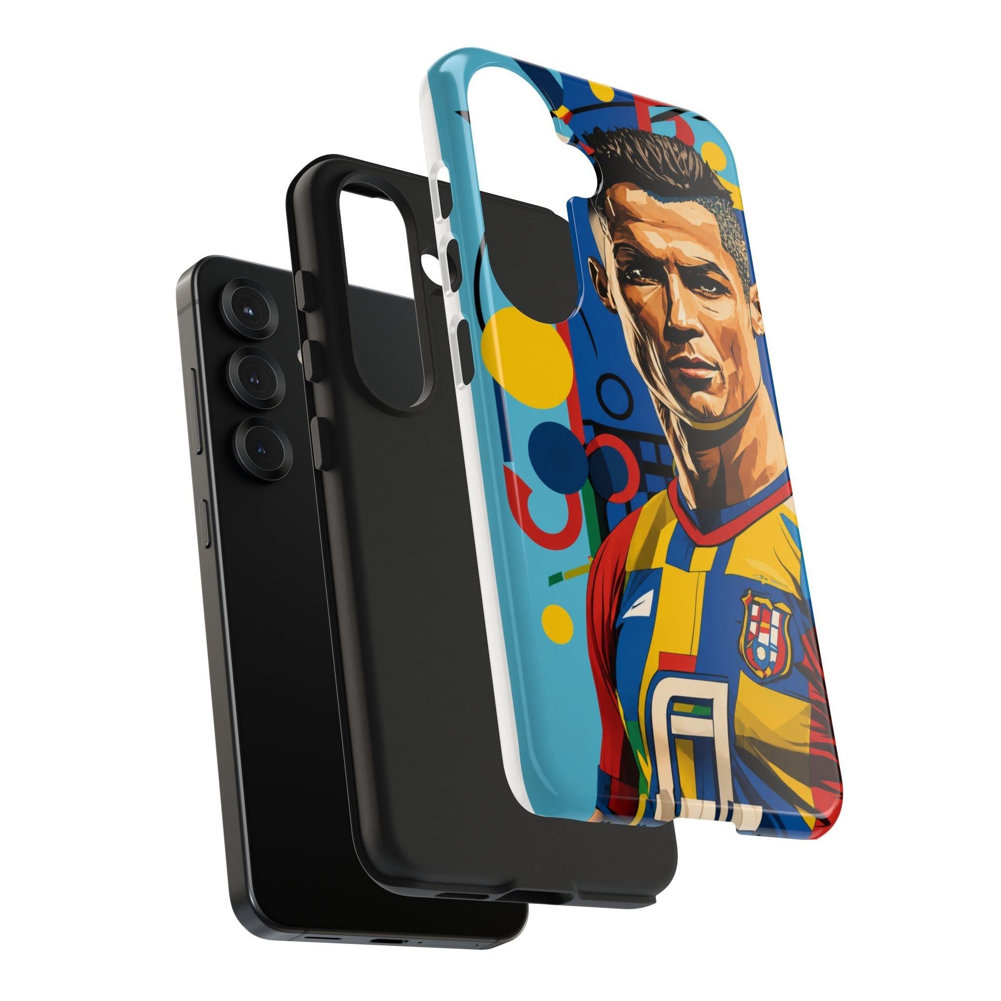 Portugal  legend Pop Art Tough Phone Case — Colorful Soccer Legend Protective Cover
