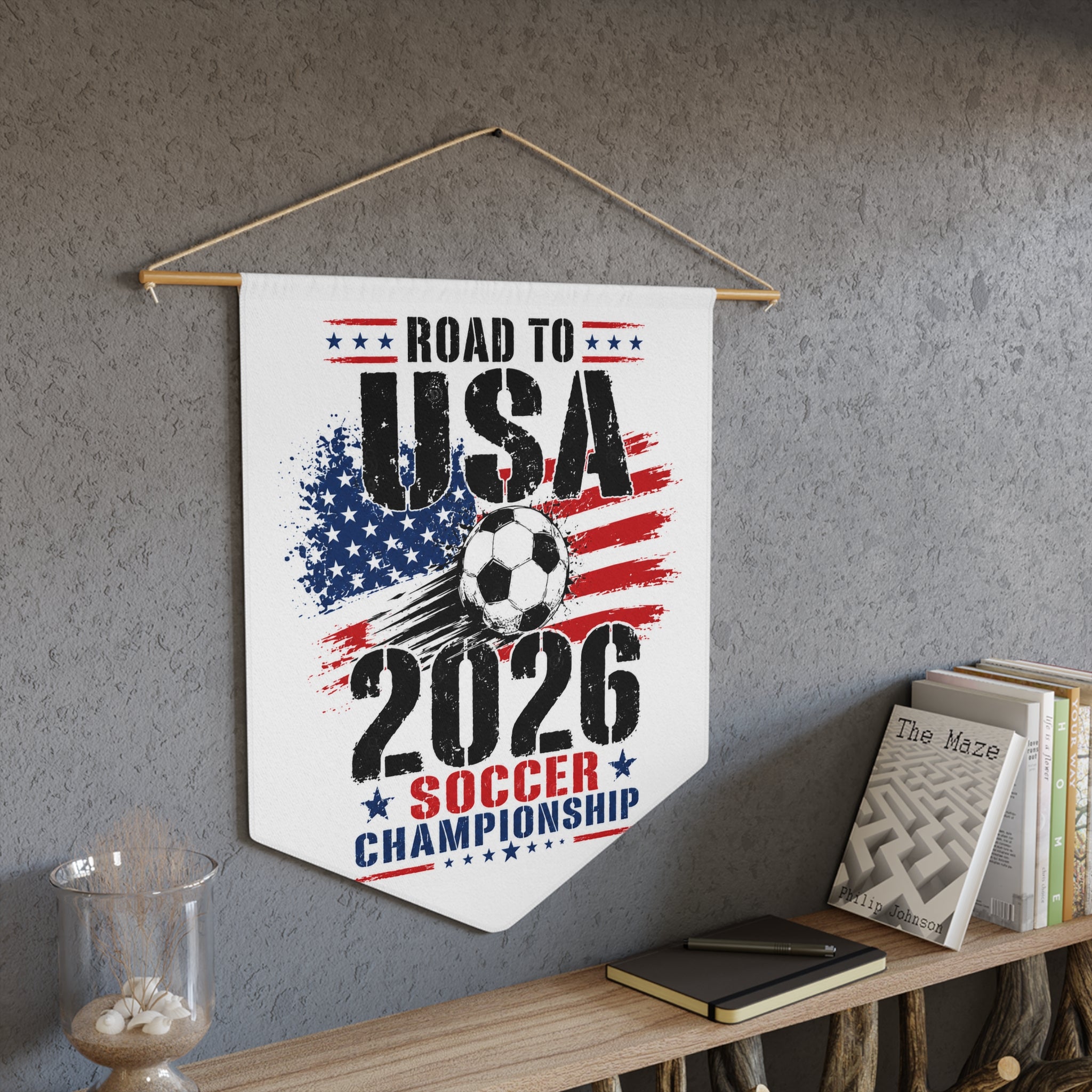 USA 2026 Soccer Championship Pennant – Road to USA Fan Banner