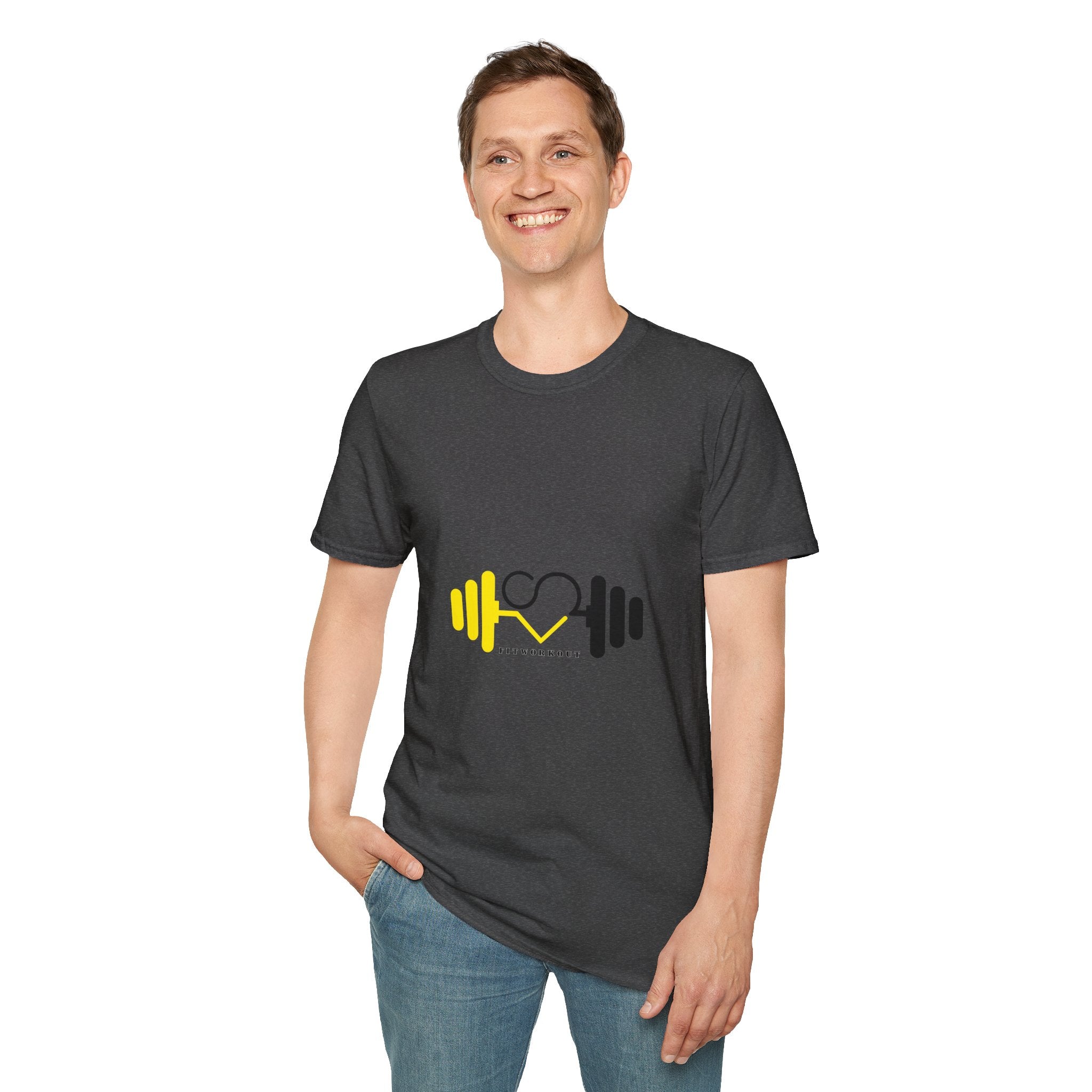 Weightlifting Heart Barbell T-Shirt — Fitness Gym Crusher Tee