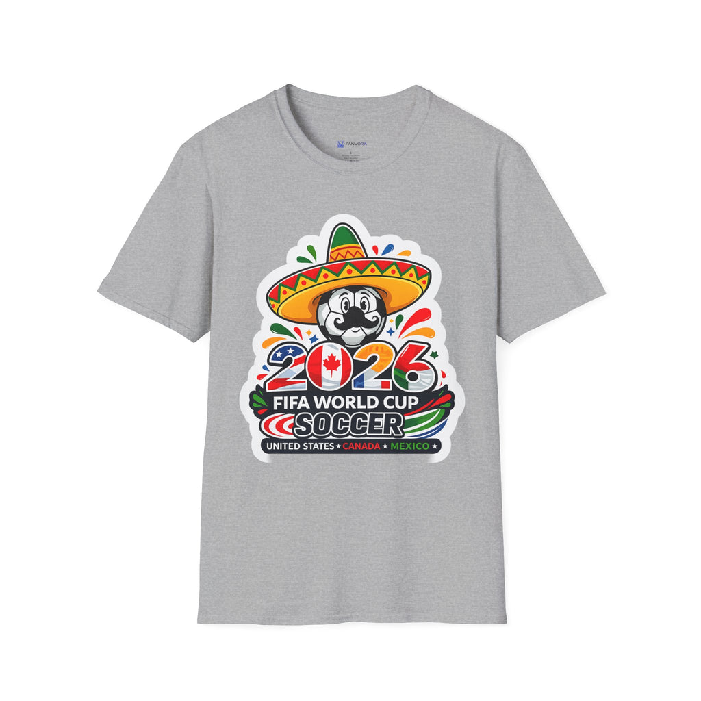Soccer 2026 Soccer T-Shirt — Colorful Sombrero Mascot Design