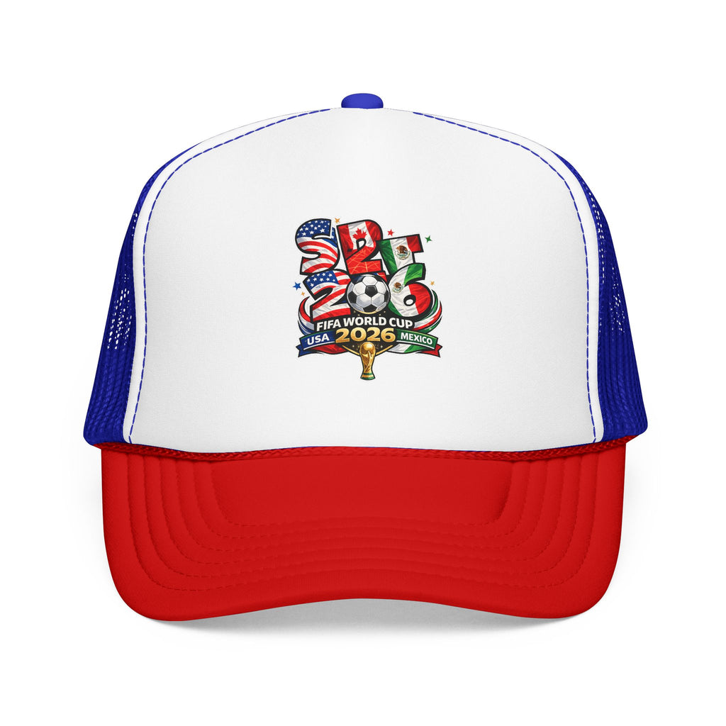 soccer cup 2026 Foam Trucker Hat — USA Soccer Patch Design