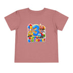Toddler Birthday Tee — "3" Race Car Happy Birthday Shirt