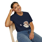Kawaii Girl Blowing Hearts T-Shirt — Cute Anime Graphic Tee