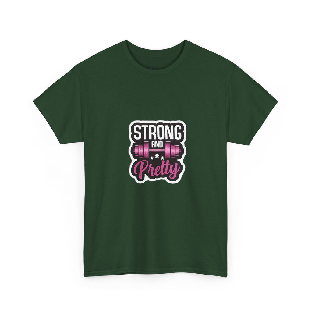 Strong and Pretty Tee — 'Strong and Pretty' Fitness Graphic T-Shirt