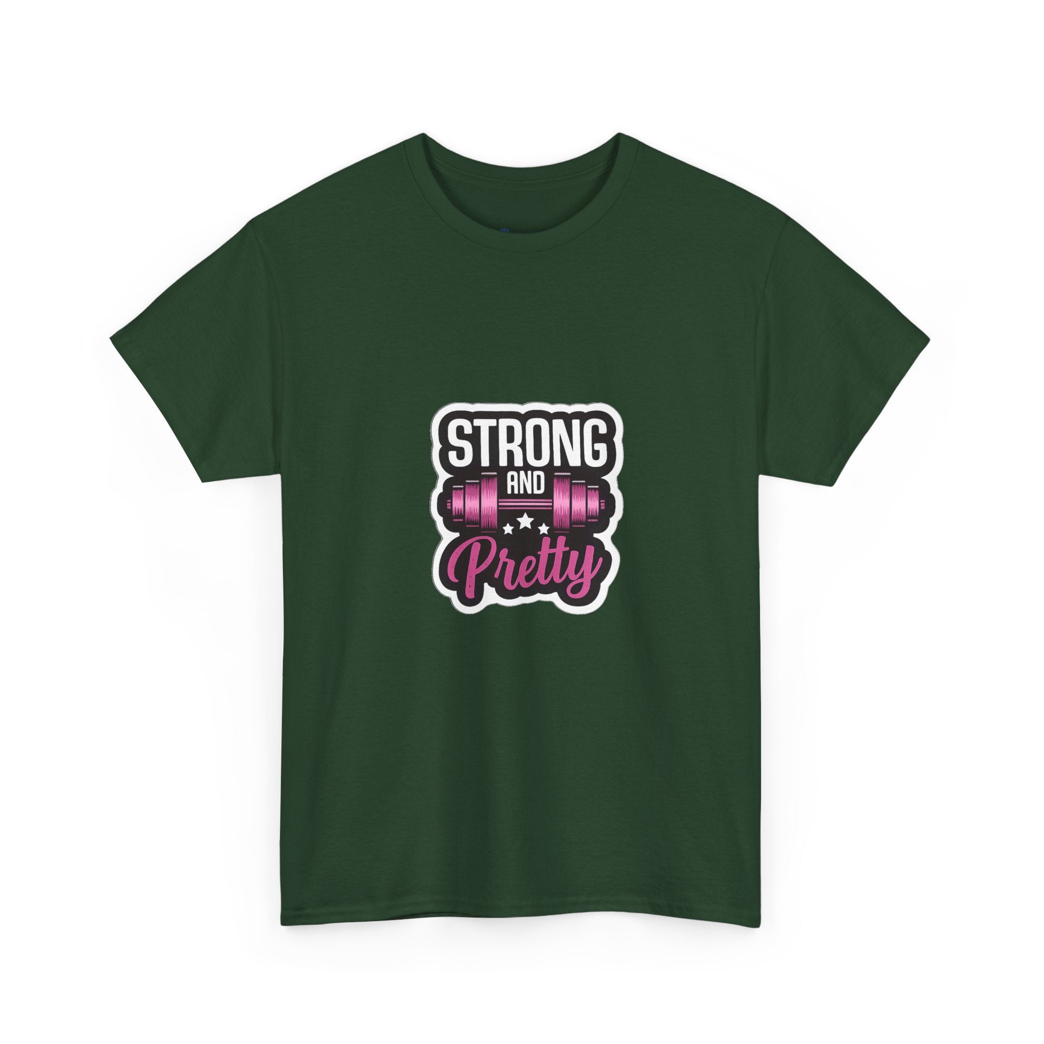 Strong and Pretty Tee — 'Strong and Pretty' Fitness Graphic T-Shirt