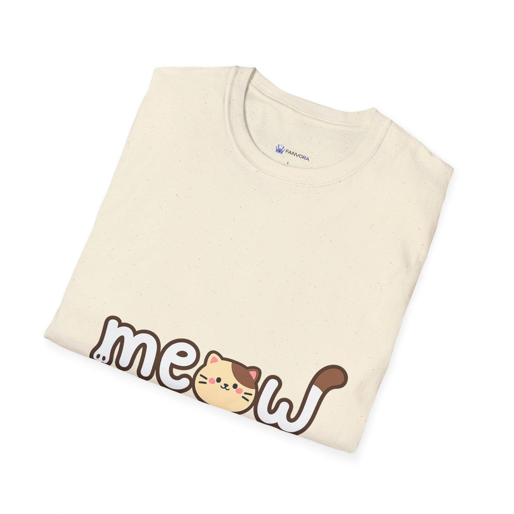 Cat Meow T-Shirt — Cute Cartoon Kitty Graphic Tee