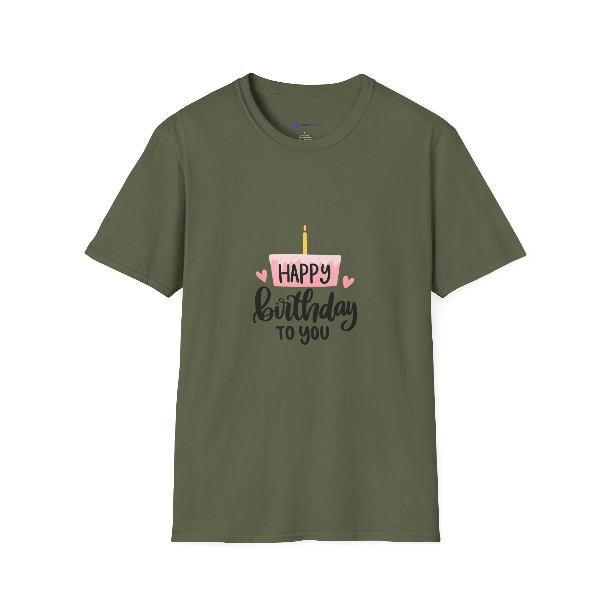 Birthday Cake T-Shirt — "Happy Birthday to You" Cute Candle Design