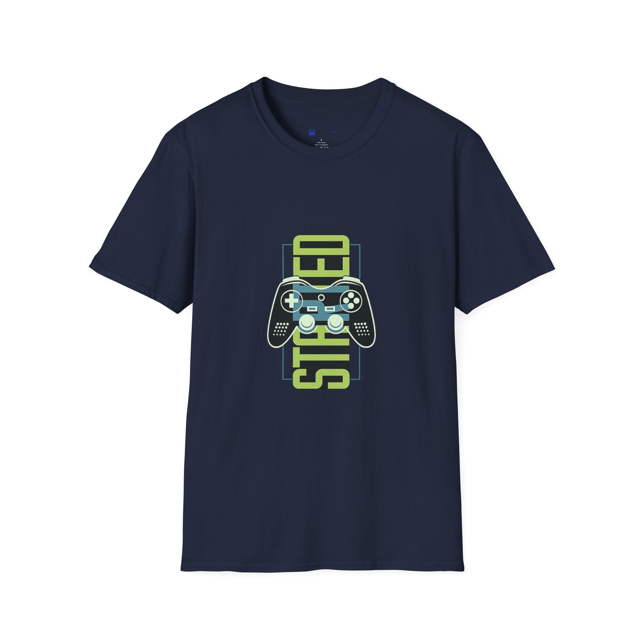 Retro Game Controller T-Shirt — 'STED' Vertical Gamer Graphic Tee