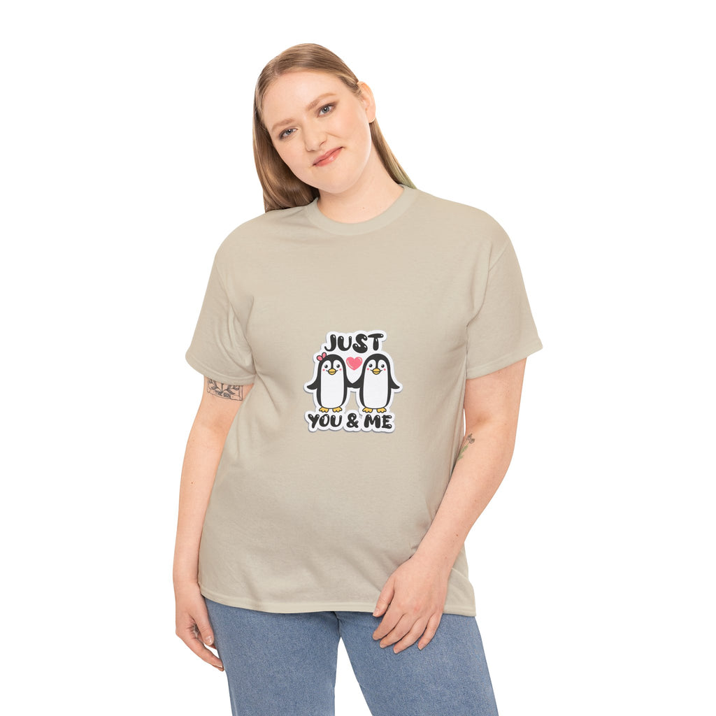 Just You & Me Penguin Tee — Cute Couples Graphic T-Shirt