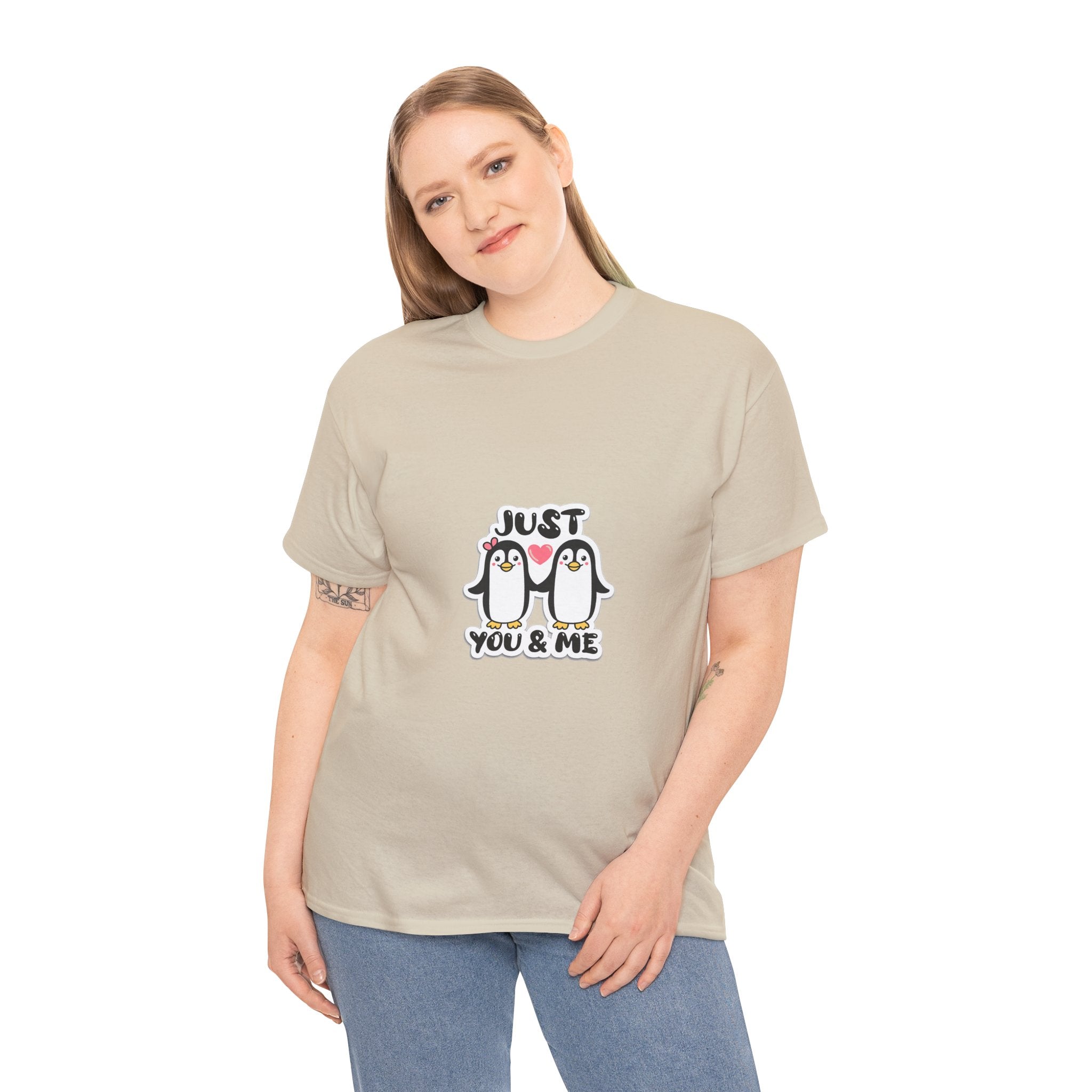 Just You & Me Penguin Tee — Cute Couples Graphic T-Shirt